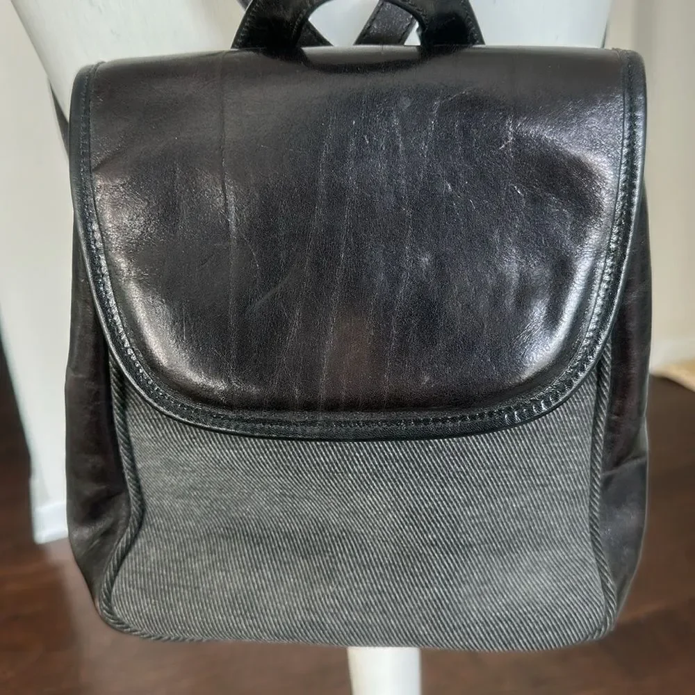Brahmin Black Leather Adjustable Women’s Backpack